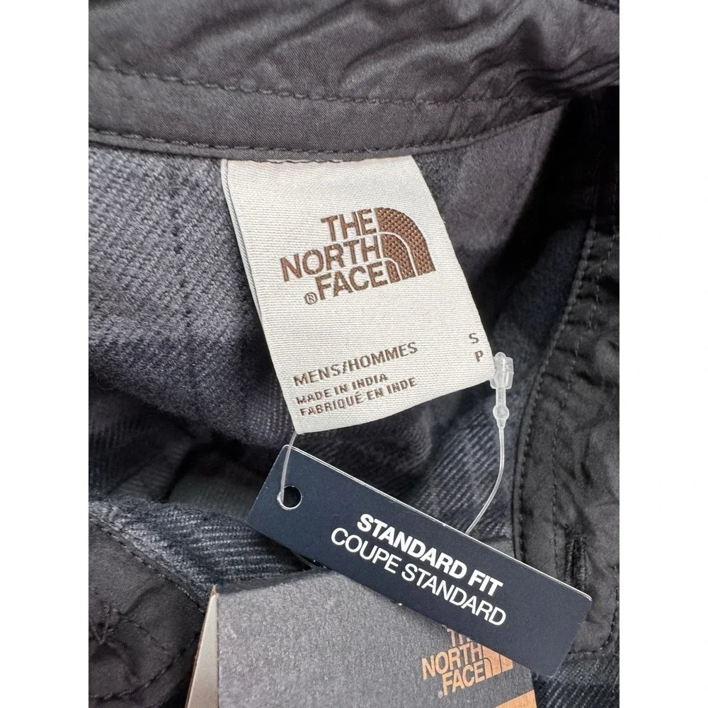New The North Face Arroyo Small Lightweight Flannel Shirt Blue Plaid Organic NWT
